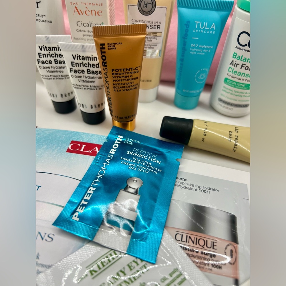 35 Piece skincare set Peter Thomas Roth / Clarins / Bobbie Brown w/ Pink bag - Picture 5 of 13